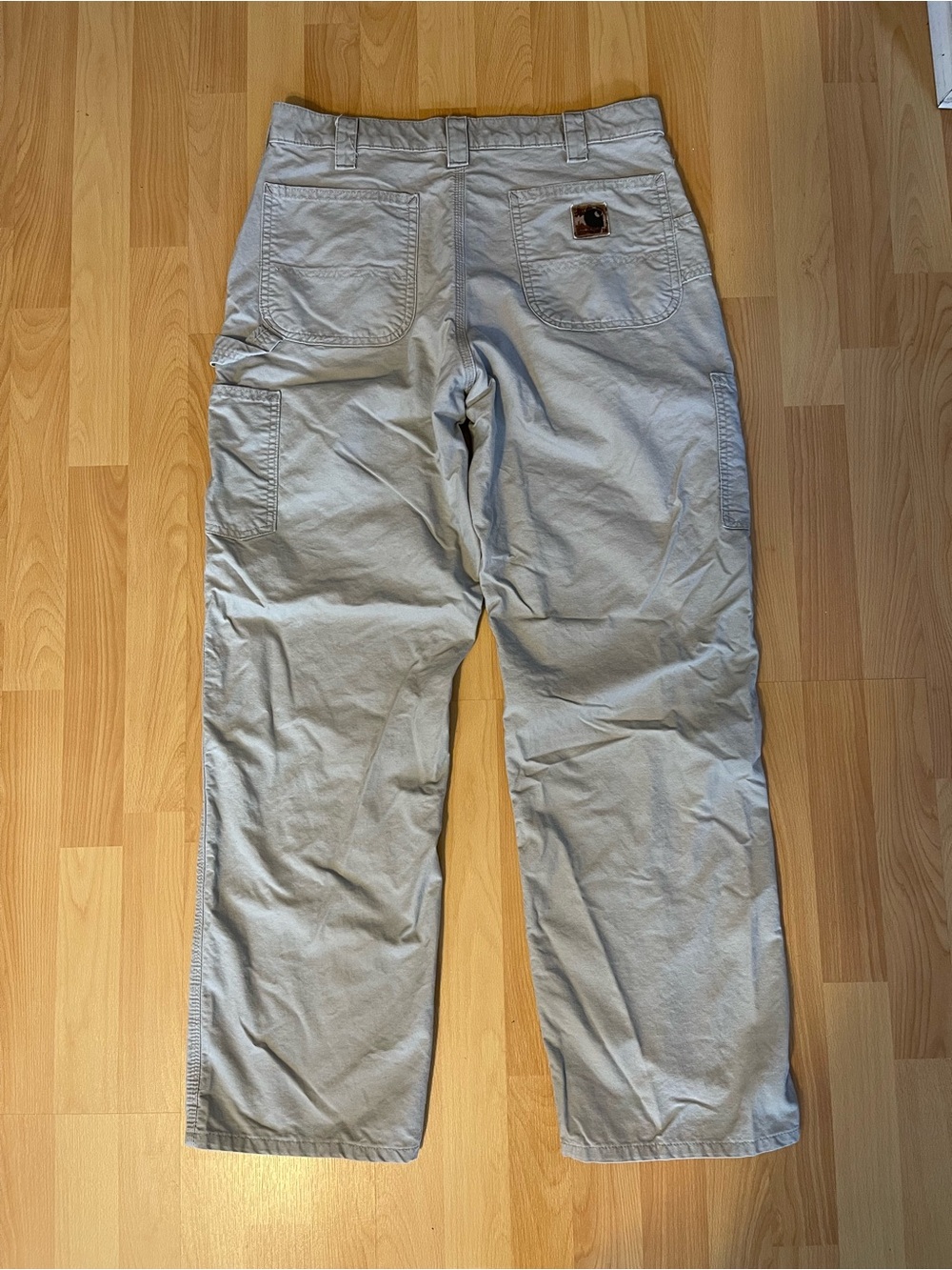 Carhartt vintage Men's Light Gray Cargo Work Pants big patch